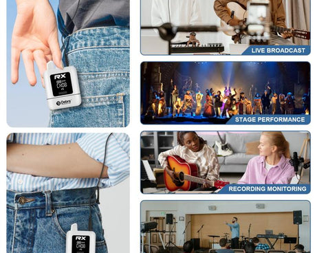 DEBRA ST-mini 2.4G Stereo Wireless Monitor System Transmitter & Receiver