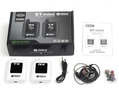 DEBRA ST-mini 2.4G Stereo Wireless Monitor System Transmitter & Receiver