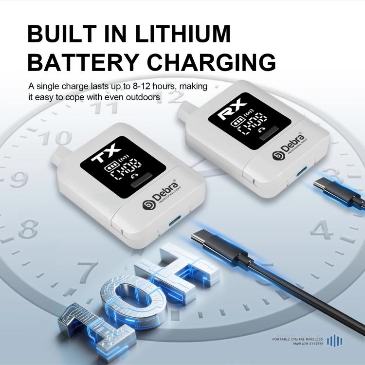 DEBRA ST-mini 2.4G Stereo Wireless Monitor System Receiver + Earphones