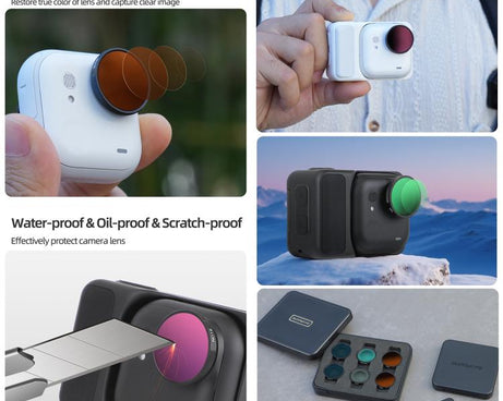 For Insta360 GO Ultra Sunnylife Camera Lens Filter, Black Mist 1/4, CPL, MCUV, ND8, ND16, ND32, ND64, ND8PL, ND16PL, ND32PL, ND64PL, 3 in 1 Light Shadow, 3 in 1 Mixed Filter, 4 in 1 Mixed Filter, 4 in 1 ND, 4 in 1 NDPL, 6 in 1 Mixed Filter