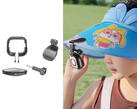 For Insta360 GO Ultra JSR LH Series 10X Macro Lens, Single Filter, With Hat Clip, With Frame + Hat Clip, With Frame + Selfie Stick