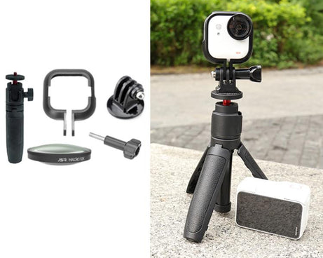 For Insta360 GO Ultra JSR LH Series 10X Macro Lens, Single Filter, With Hat Clip, With Frame + Hat Clip, With Frame + Selfie Stick