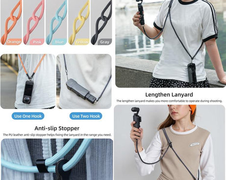 Sunnylife Neck Crossbody Strap Hanging Sling Hands-free Anti-fall Rope 1/4 Screw Neck Lanyard Shoulder Strap