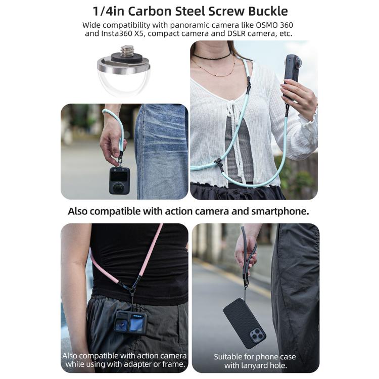 Sunnylife Neck Crossbody Strap Hanging Sling Hands-free Anti-fall Rope 1/4 Screw Neck Lanyard Shoulder Strap