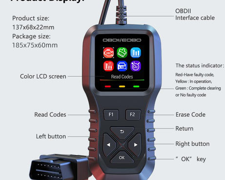 K1 Car OBDII Diagnostic Tool Smart Engine Fault Detector, K1