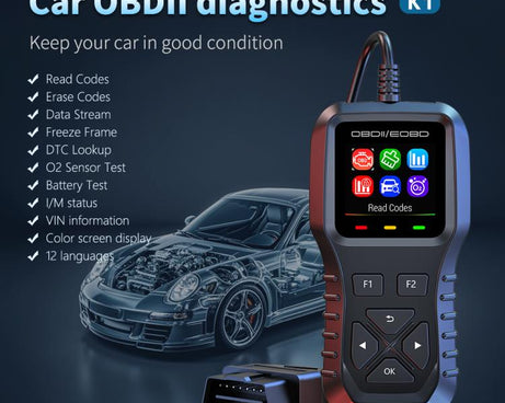 K1 Car OBDII Diagnostic Tool Smart Engine Fault Detector, K1