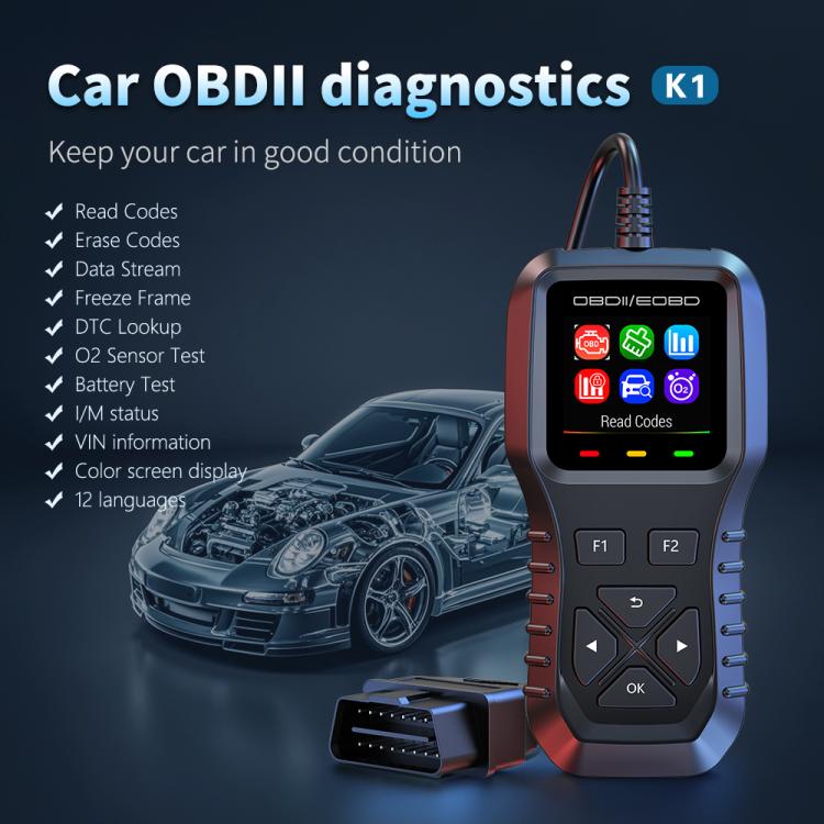 K1 Car OBDII Diagnostic Tool Smart Engine Fault Detector, K1
