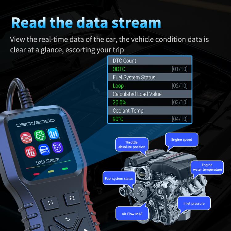 K1 Car OBDII Diagnostic Tool Smart Engine Fault Detector, K1