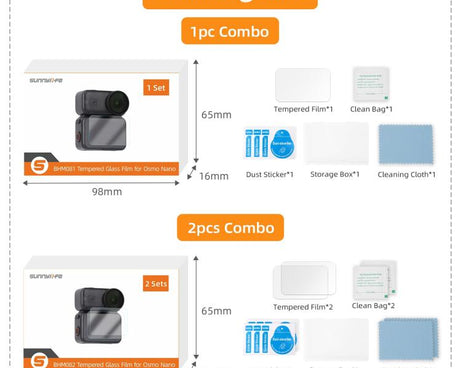 Sunnylife Screen Protector Tempered Glass Film For DJI Osmo Nano