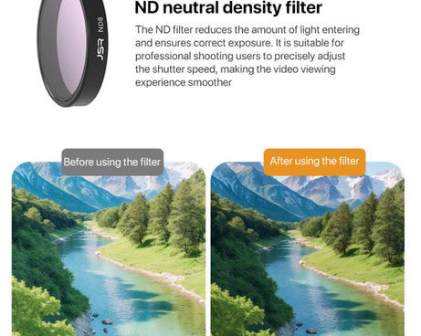 For DJI Osmo Nano JSR LH Series Lens Filter, UV, CPL, ND8, ND16, ND32, ND64, ND8PL, ND16PL, ND32PL, ND64PL, STAR, NIGHT, Black Mist 1/4, 3 in 1 ND8/16/32, 4 in 1 CPL ND8/16/32, 4 in 1 ND8/16/32/64, 4 in 1 ND8-64PL, 6 in 1 ND8-64 CPL UV                 ...