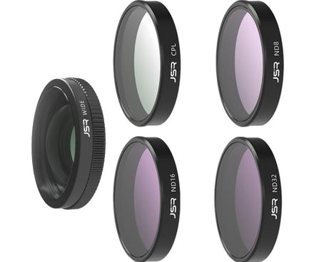 For DJI Osmo Nano JSR Lens Filter, Wide Lens, Wide Lens + Mini Tripod, Wide Lens + Macro 10X, 5 in 1 Wide CPL ND8/16/32, 4 in 1 Wide ND8/16/32, 5 in 1 Wide ND8/16/32/64PL, 9 in 1 Wide Mixed Filter