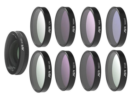 For DJI Osmo Nano JSR Lens Filter, Wide Lens, Wide Lens + Mini Tripod, Wide Lens + Macro 10X, 5 in 1 Wide CPL ND8/16/32, 4 in 1 Wide ND8/16/32, 5 in 1 Wide ND8/16/32/64PL, 9 in 1 Wide Mixed Filter