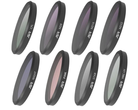 For Insta360 GO Ultra JSR Diving Filter for Waterproof Case, UV, CPL, ND8, ND16, ND32, STAR, NIGHT, Pink Filter, Red Filter, Purple Filter, 4 in 1 CPLND8/16/32, 3 in 1 3-Color Filter, 8 in 1 ND CPL UV Mixed