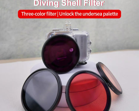 For Insta360 GO Ultra JSR Diving Filter for Waterproof Case, UV, CPL, ND8, ND16, ND32, STAR, NIGHT, Pink Filter, Red Filter, Purple Filter, 4 in 1 CPLND8/16/32, 3 in 1 3-Color Filter, 8 in 1 ND CPL UV Mixed