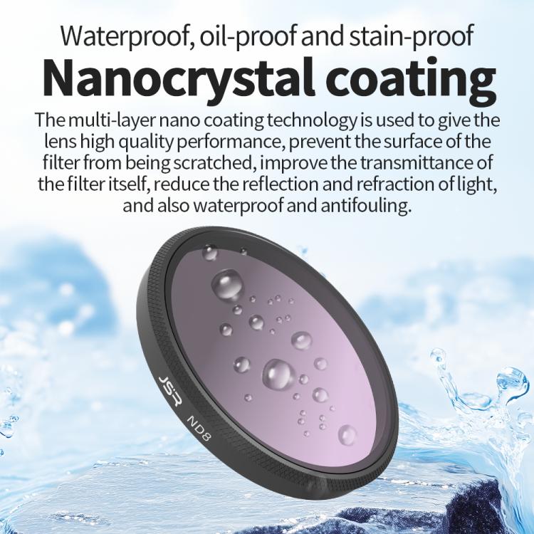 For Insta360 GO Ultra JSR Diving Filter for Waterproof Case, UV, CPL, ND8, ND16, ND32, STAR, NIGHT, Pink Filter, Red Filter, Purple Filter, 4 in 1 CPLND8/16/32, 3 in 1 3-Color Filter, 8 in 1 ND CPL UV Mixed