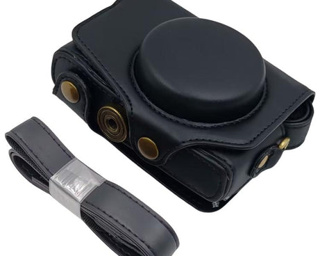 Retro Leather Full Body Camera Cover Bag with Strap, For Canon PowerShot SX710 HS / SX700 HS, For Canon PowerShot G10 / G11 / G12