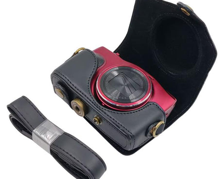 Retro Leather Full Body Camera Cover Bag with Strap, For Canon PowerShot SX710 HS / SX700 HS, For Canon PowerShot G10 / G11 / G12