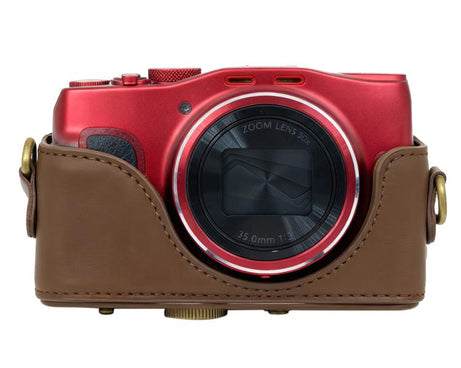 Retro Leather Full Body Camera Cover Bag with Strap, For Canon PowerShot SX710 HS / SX700 HS, For Canon PowerShot G10 / G11 / G12