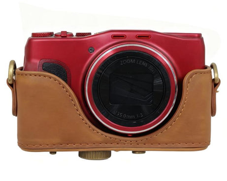 Retro Leather Full Body Camera Cover Bag with Strap, For Canon PowerShot SX710 HS / SX700 HS, For Canon PowerShot G10 / G11 / G12