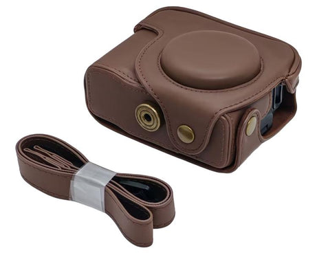 Retro Leather Full Body Camera Cover Bag with Strap, For Canon PowerShot SX710 HS / SX700 HS, For Canon PowerShot G10 / G11 / G12