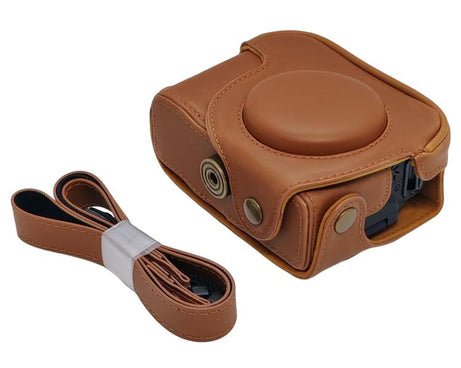 Retro Leather Full Body Camera Cover Bag with Strap, For Canon PowerShot SX710 HS / SX700 HS, For Canon PowerShot G10 / G11 / G12