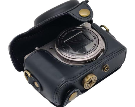 Retro Leather Full Body Camera Cover Bag with Strap, For Sony DSC-HX30 / HX50 / HX60
