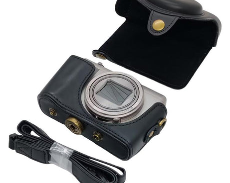 Retro Leather Full Body Camera Cover Bag with Strap, For Sony DSC-HX30 / HX50 / HX60