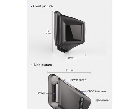 AP-1 Car HUD Head-up Display OBD GPS Driving Computer Code Table, AP-1