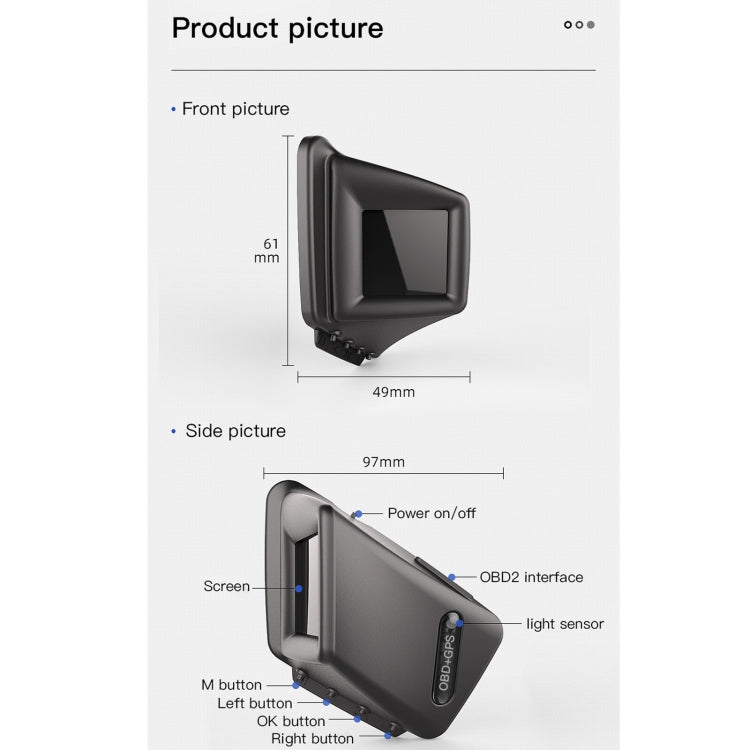 AP-1 Car HUD Head-up Display OBD GPS Driving Computer Code Table, AP-1