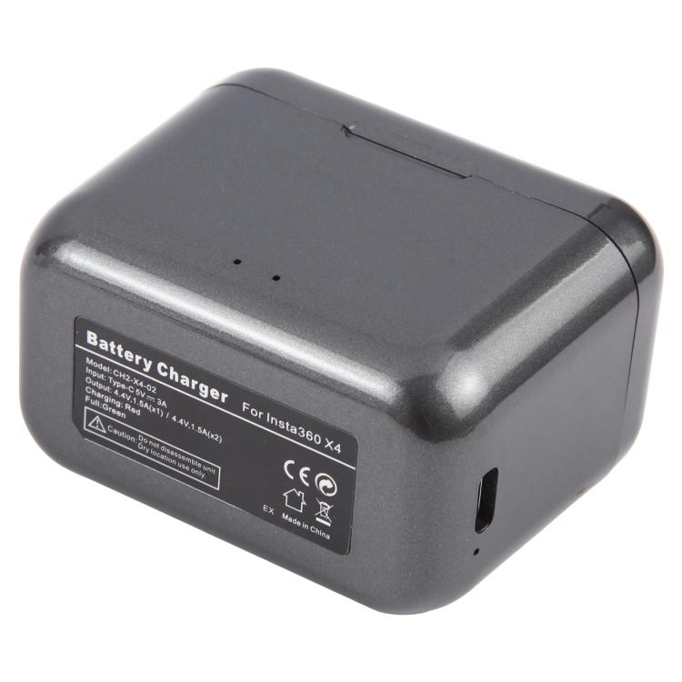 CH2-X4-02 For Insta360 X4 Dual Batteries Charging Box Fast Charge Hub