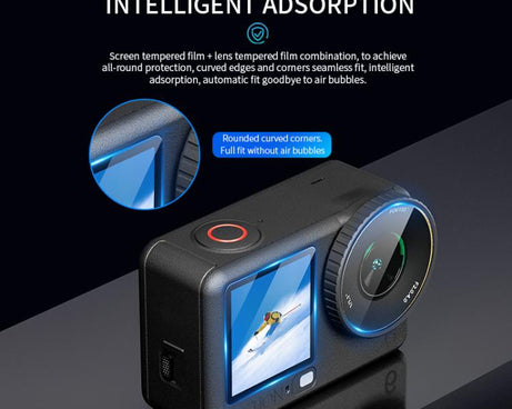 STARTRC 3 in 1 Lens Protector Front and Rear Screen Tempered Glass Films