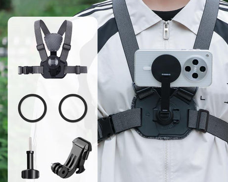 Vest-style Photography Chest Strap Body Mount Belt with Mount & Screw