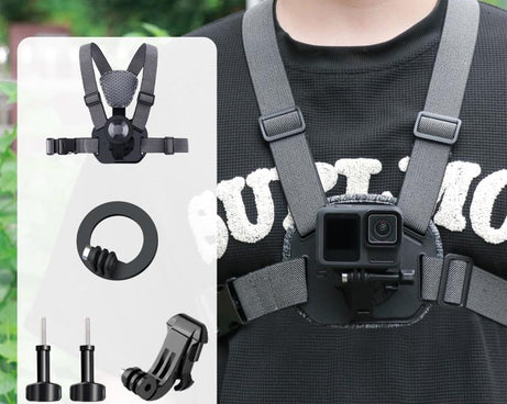 Vest-style Photography Chest Strap Body Mount Belt with Mount & Screw