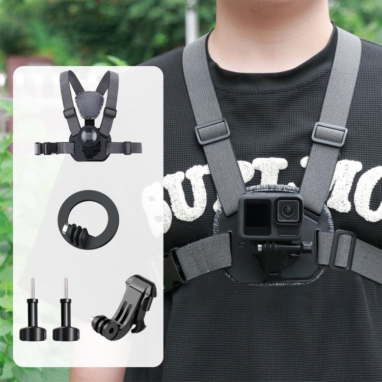 Vest-style Photography Chest Strap Body Mount Belt with Mount & Screw