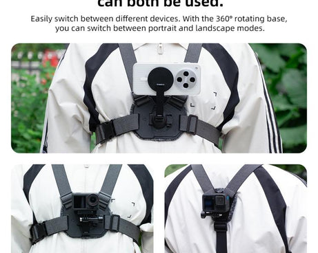 Vest-style Photography Chest Strap Body Mount Belt with Mount & Screw