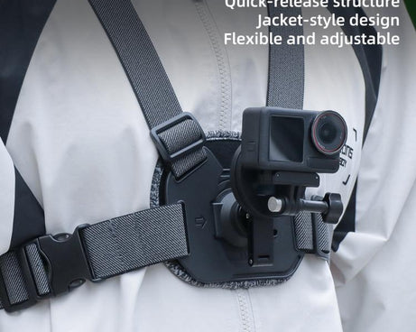 Vest-style Photography Chest Strap Body Mount Belt with Mount & Screw