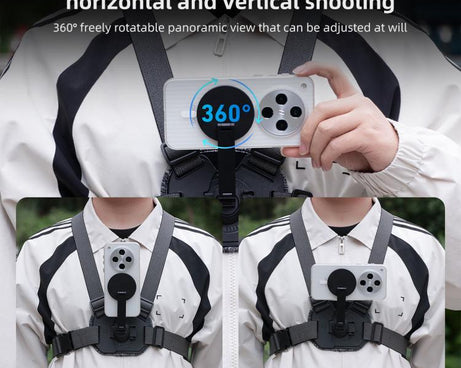 Vest-style Photography Chest Strap Body Mount Belt with Mount & Screw