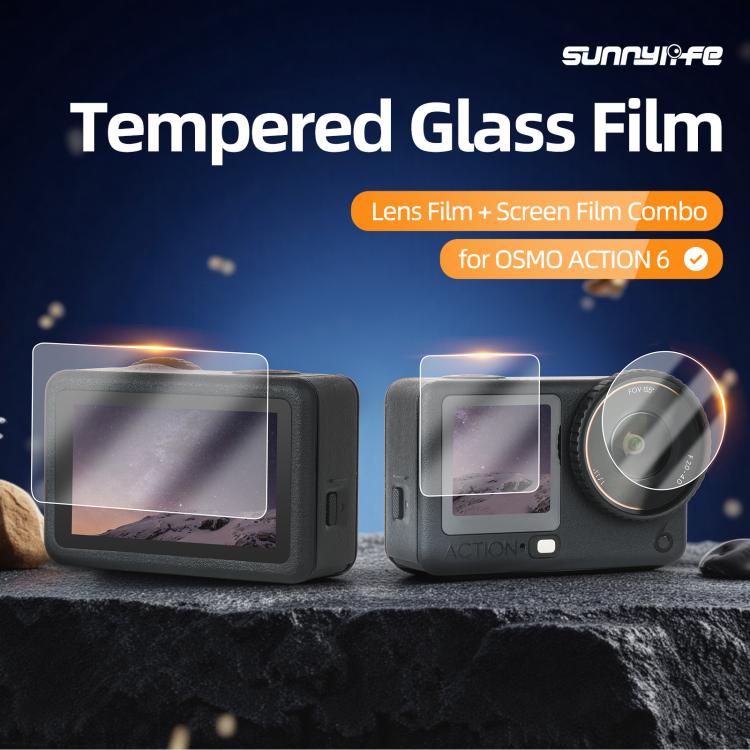 Sunnylife Screen Protector Tempered Glass Film For DJI Osmo Action 6