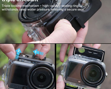 60m Underwater Waterproof Sealed Diving Shell, For DJI Osmo Action 6 60m Underwater