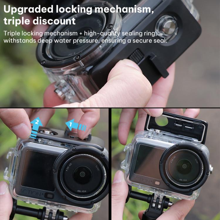 60m Underwater Waterproof Sealed Diving Shell, For DJI Osmo Action 6 60m Underwater