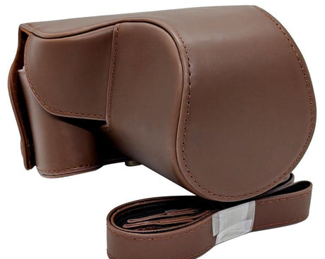 Full Body Vegan Leather Camera Case Bag with Strap, For Canon PowerShot SX50 HS