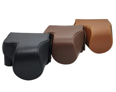 Full Body Vegan Leather Camera Case Bag with Strap, For Canon PowerShot SX50 HS