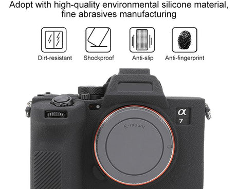 Litchi Texture Soft Silicone Protective Case, For Sony Alpha 7 V / ILCE-7M5