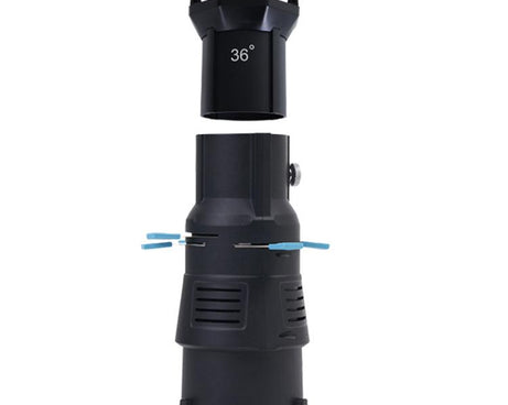 YG-90 360 Degree Rotating Bowens Mount Conical Snoot, 19 Degree Lens, 19 Degree Lens + Optical Snoot, 36 Degree Lens, 36 Degree Lens + Optical Snoot