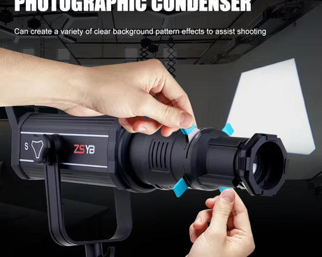 YG-90 360 Degree Rotating Bowens Mount Conical Snoot, 19 Degree Lens, 19 Degree Lens + Optical Snoot, 36 Degree Lens, 36 Degree Lens + Optical Snoot