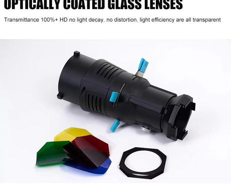 YG-90 360 Degree Rotating Bowens Mount Conical Snoot, 19 Degree Lens, 19 Degree Lens + Optical Snoot, 36 Degree Lens, 36 Degree Lens + Optical Snoot