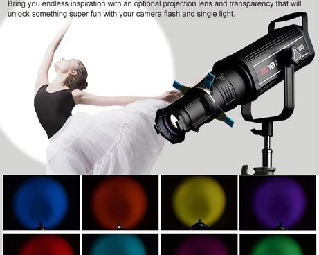YG-90 360 Degree Rotating Bowens Mount Conical Snoot, 19 Degree Lens, 19 Degree Lens + Optical Snoot, 36 Degree Lens, 36 Degree Lens + Optical Snoot
