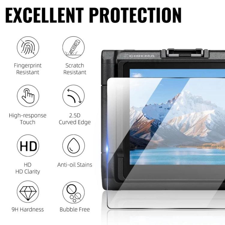 3pcs HD Anti-Scratch Anti-Fingerprint Tempered Glass Film, For Nikon ZR