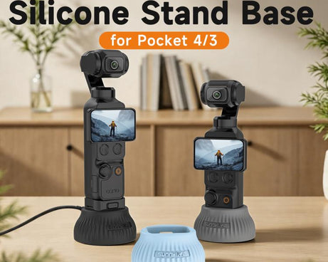 For DJI Osmo Pocket 4 / 3 Sunnylife Silicone Stand Base Car Center Console Base Desktop Stabilizer Supporting Holder, Car Base, Tabletop Base