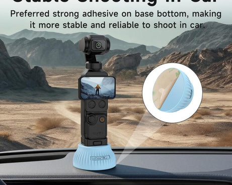 For DJI Osmo Pocket 4 / 3 Sunnylife Silicone Stand Base Car Center Console Base Desktop Stabilizer Supporting Holder, Car Base, Tabletop Base